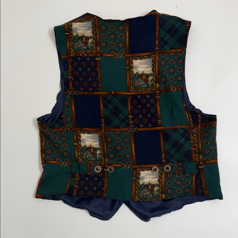 Jantzen Classics Equestrian Patchwork Vest Women’… - image 4
